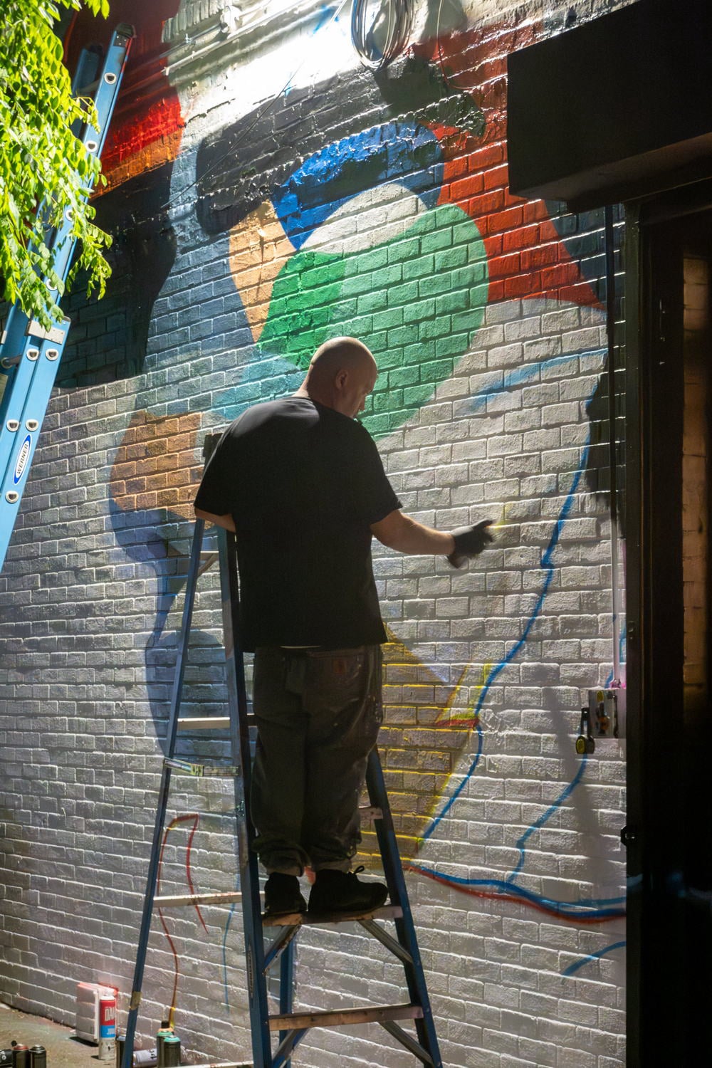 WORK IN PROGRESS STREET ART MURAL BY SOZYONE FOR EL MALO SOLO URBAN ART SHOW NEW YORK CLLCTV.NYC GALLERY
