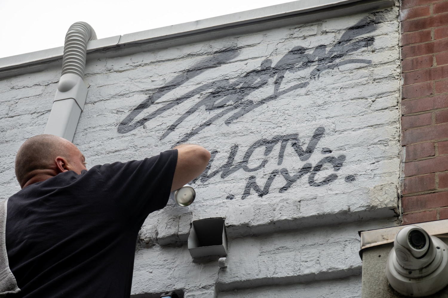 WORK IN PROGRESS STREET ART MURAL BY SOZYONE FOR EL MALO SOLO URBAN ART SHOW NEW YORK CLLCTV.NYC GALLERY