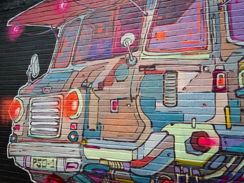 STREET ART MURAL BY PSOMAN FOR HALOS SOLO URBAN ART SHOW NEW YORK CLLCTV.NYC GALLERY