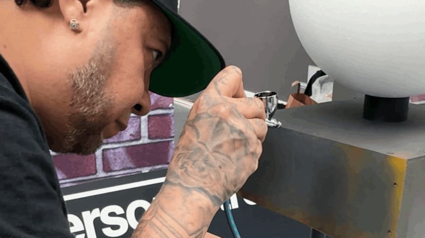 URBAN ART FAIR 2025 DANNY CORTES SOLO SHOW PARIS BOOTH SETUP