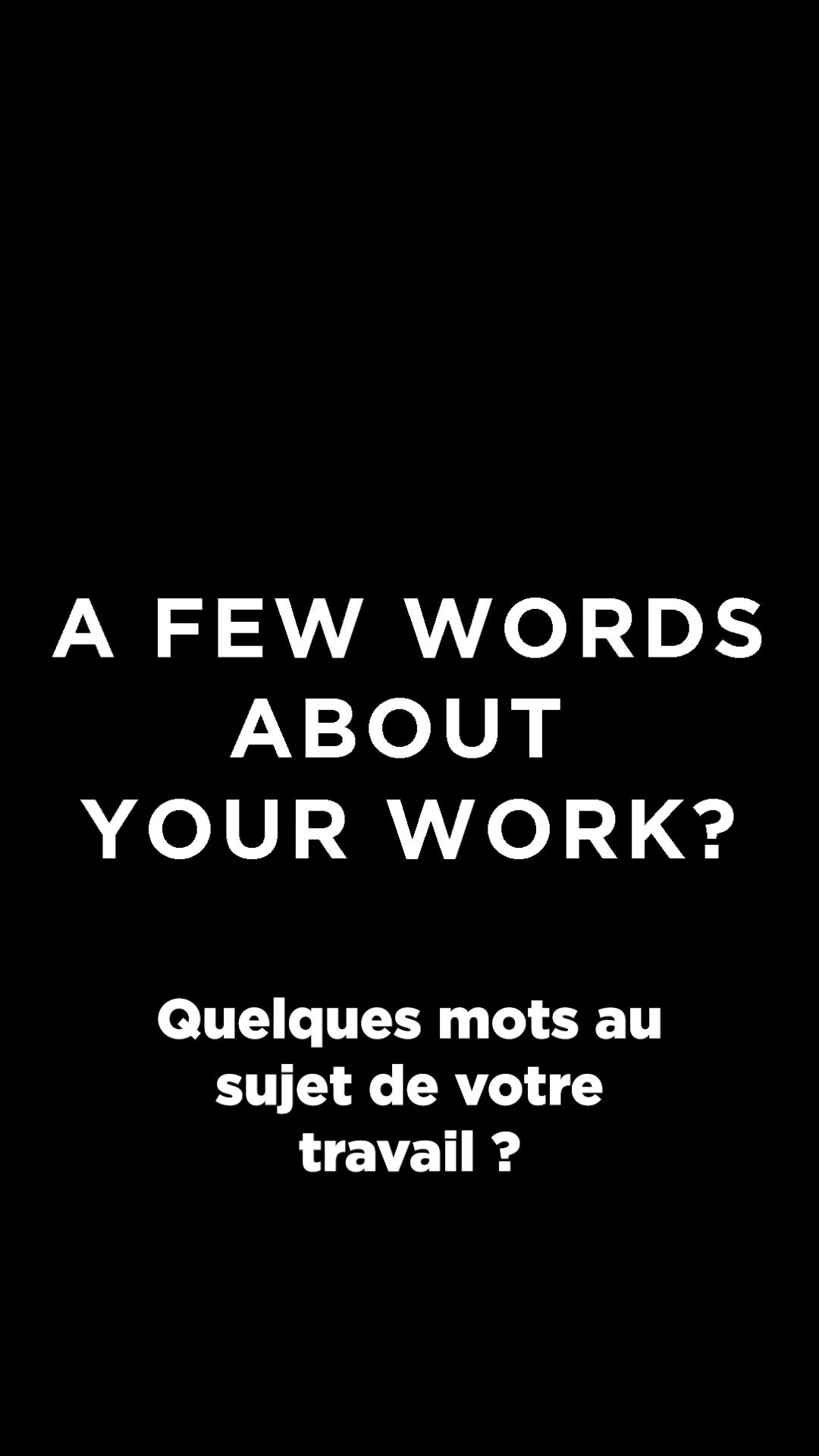 Your Work?